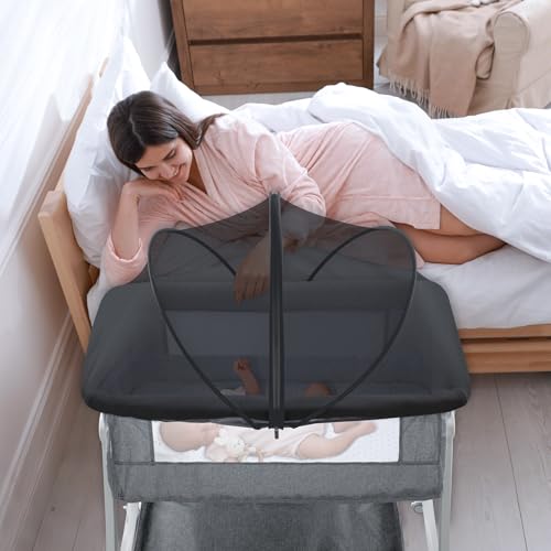 Portable Bassinet Mosquito Net Cover - Breathable Mesh Canopy for 36x21 Inch Bassinets