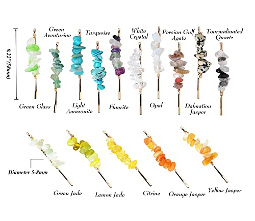 Colorful Crystal Hair Pins Set of 15 - Blue FY0200 FY0202