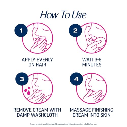Veet 3 Minute Facial Hair Removal Cream Kit - 3.4 Fl Oz (Pack of 2)