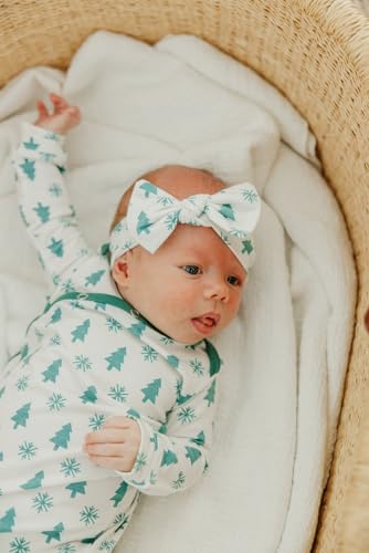Copper Pearl Baby Bows - Soft Stretchy Headbands for Newborns & Toddlers, Alps Design