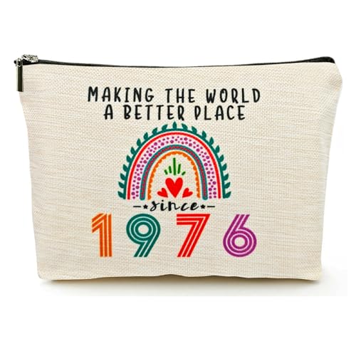 50th Birthday Makeup Bag for Women - 1976 Birthday Gift Idea