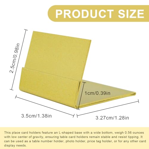 Gold Table Number Holders - 12-Pack Metal Place Card Stands