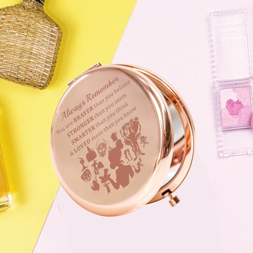 Frog Princess Inspirational Pocket Mirror - Stainless Steel Compact Gift