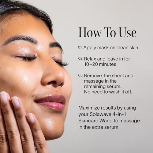 Solawave Hydrating Sheet Mask with Niacinamide & Hyaluronic Acid - 10 Pack