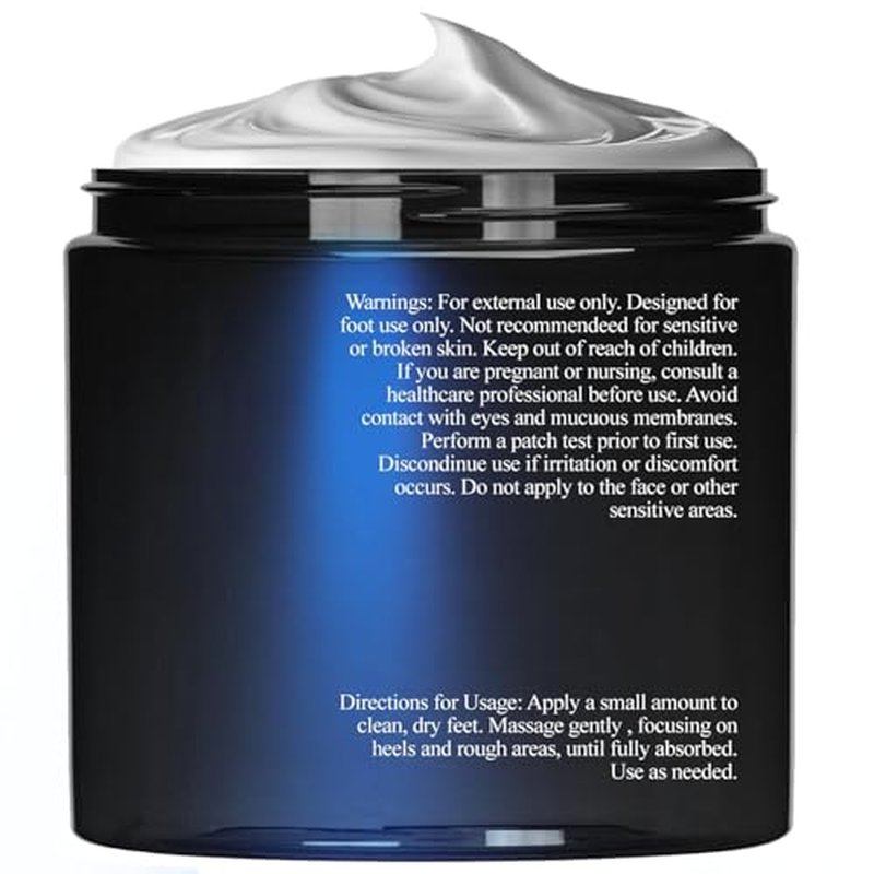 Essentially KateS Peppermint + Eucalyptus Cooling Foot Cream 8 Fl Oz ? Relieves Dry, Cracked, Tired Feet ? Deep Hydration with Ceramides ? Non-Greasy Formula
