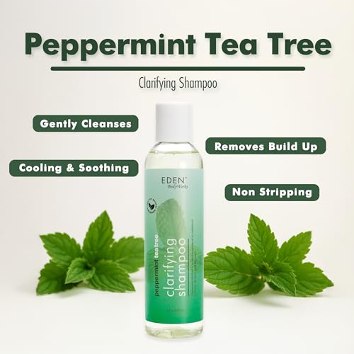 EDEN BodyWorks Peppermint Tea Tree Clarifying Shampoo for Curly Hair 8oz