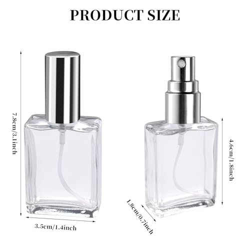 15ml Clear Glass Fine Mist Spray Bottles - 20 Pack with Accessories
