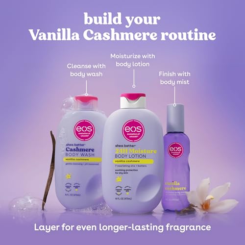 eos Vanilla Cashmere Body Mist - Hydrating Spray for Women, 6 fl oz