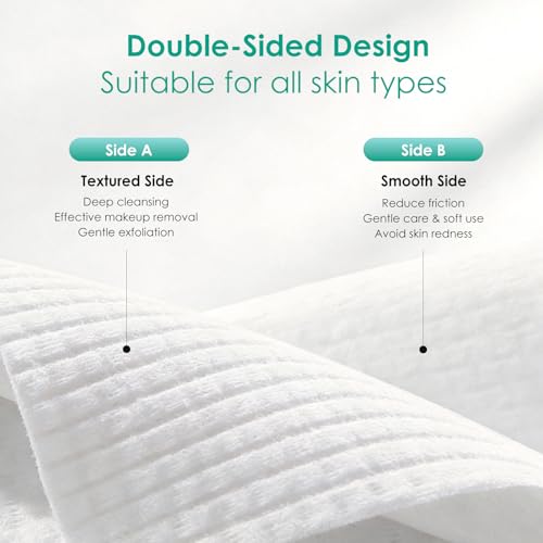 Ultra Soft Disposable Face Towels XL - 10"x12" for Sensitive Skin