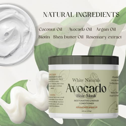 Avocado Hair Mask with Biotin - Deep Conditioning for Growth & Volume