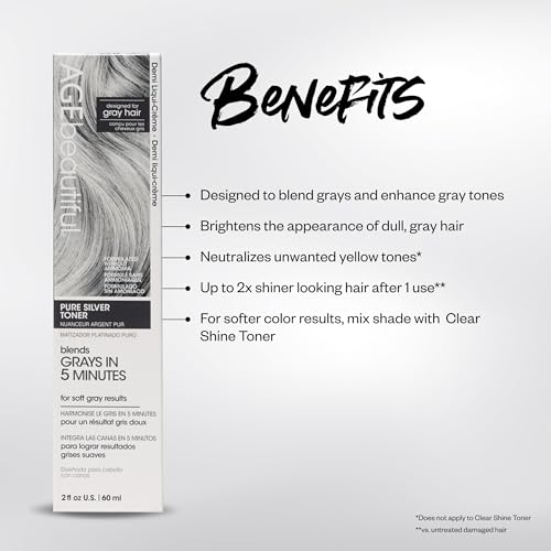 AGE Beautiful Hair Toner for Gray Hair - Ammonia-Free, 5-Minute Formula
