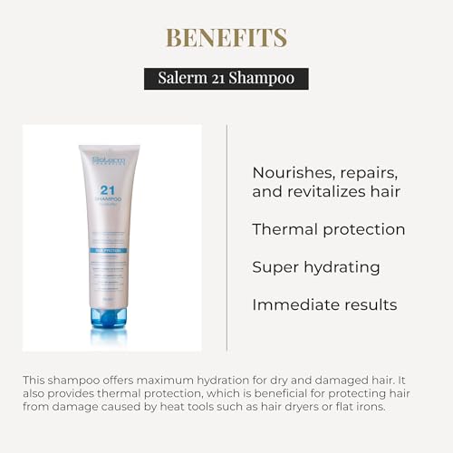 Salerm 21 Hydrating Shampoo for Dry and Damaged Hair, 300ml