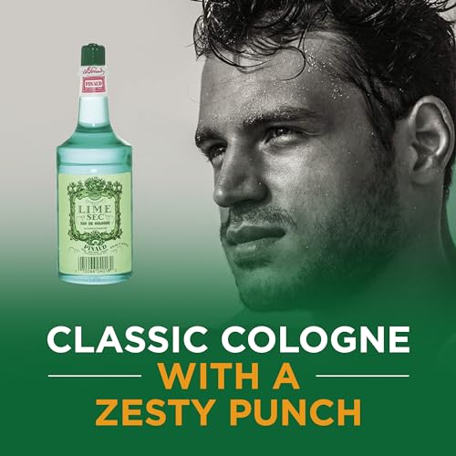 Clubman Pinaud Lime Sec Eau de Cologne - Refreshing Citrus Scent, 12.5 Fl Oz