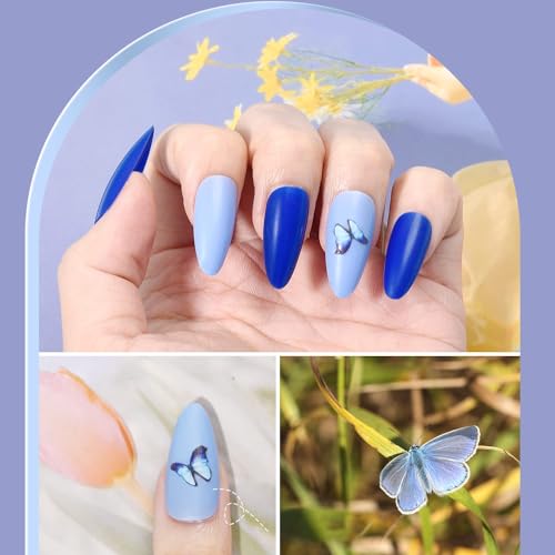 TsMADDTs 720pcs Press On Nails Kit - Almond Shape, 24 Colors