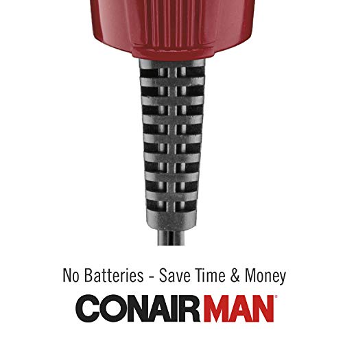 ConairMAN 4-Piece Corded Beard Trimmer Set with Nose & Ear Groomer, Comb Attachments