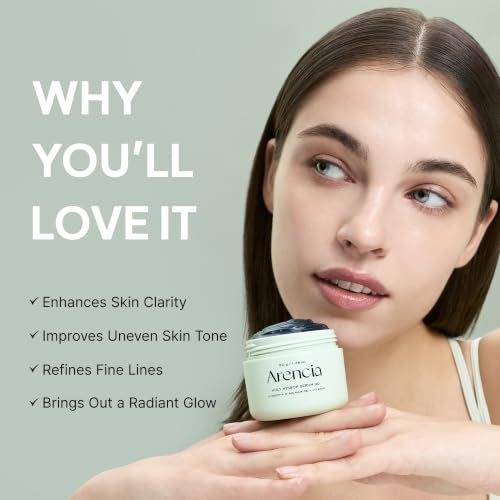 ARENCIA Glow Hyssop Overnight Face Mask Serum 1.76 Fl Oz - Hydrating Anti-Aging Serum for Younger Looking Skin