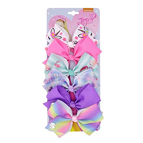 JoJo Siwa Rainbow Knot Hair Clips - Set of 6 Kids Hair Accessories