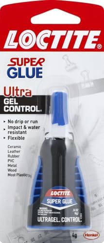 Loctite Super Glue Ultra Gel Control - Clear Cyanoacrylate Adhesive for Plastic, Wood & Metal | 0.14 fl oz