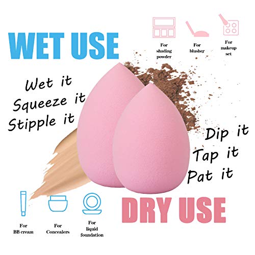 S USANN 12-Piece Makeup Sponge Set with Holder - Flawless Blending for All Cosmetics