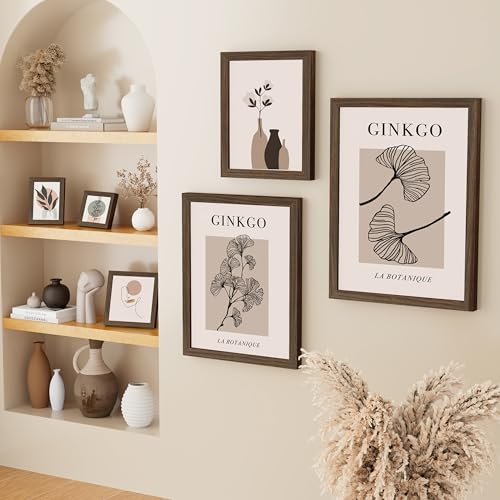 Vittanly 5x7 Solid Wood Picture Frame with Plexiglass - Brown