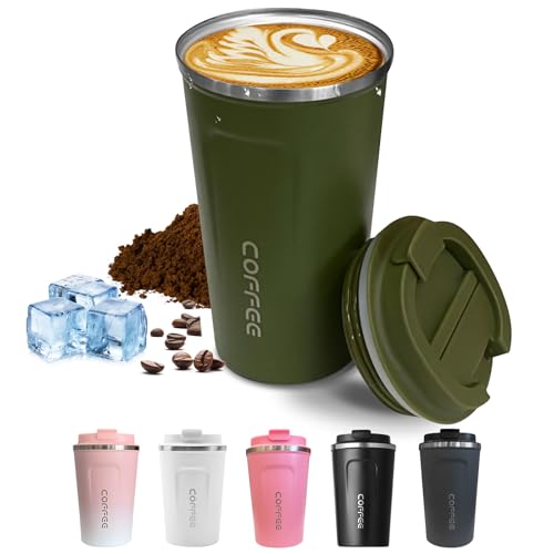 SPLMIFA 12oz Travel Coffee Mug - Leak-Proof Insulated Tumbler