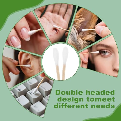 Organic Bamboo Cotton Swabs - Individually Wrapped Travel Q-Tips (5-Pack)