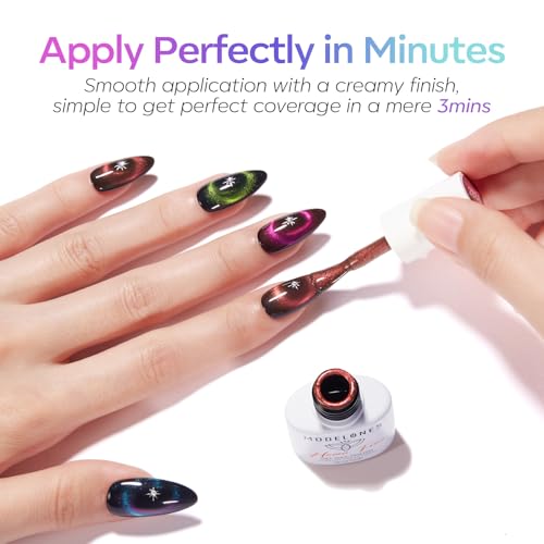 Modelones Aurora Cat Eye Gel Nail Polish Set - 6 Hema-Free Colors
