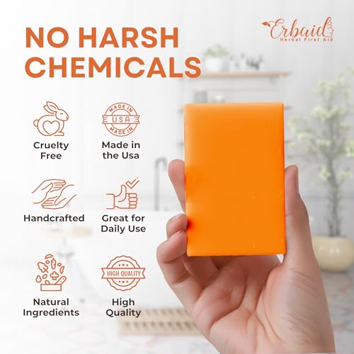 Erbaid Persimmon Goat Milk Soap Bar for Body Odor Control