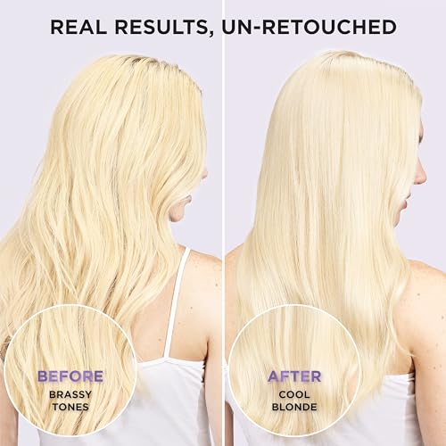 L¡¯Oreal Paris Sulfate Free Brass Toning Purple Shampoo for Blonde, Bleached, Silver, or Brown Highlighted Hair, EverPure, 6.8 Fl Oz (Packaging May Vary)