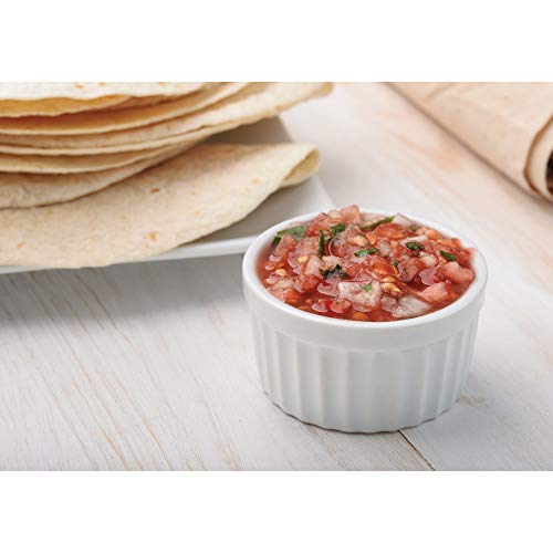 HIC Kitchen Mini Butter Crock Ramekin Set - Fine Porcelain, 1-Ounce
