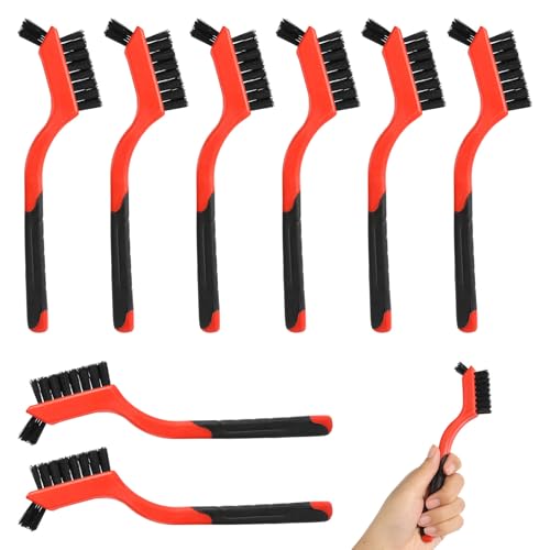 8-Piece Nylon Cleaning Brush Set for Stubborn Dirt Removal