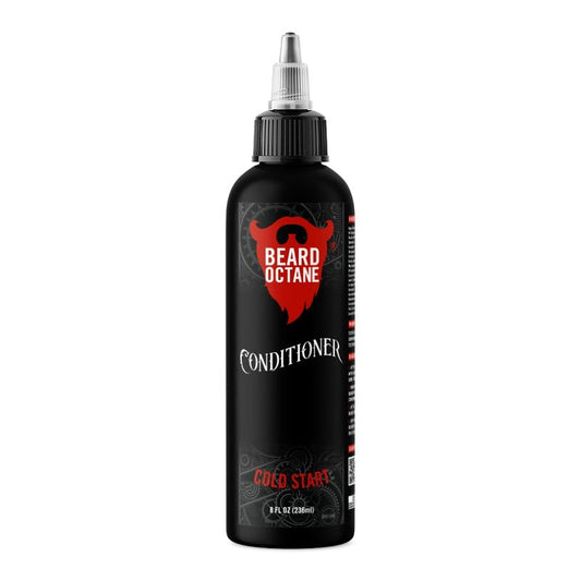 Beard Octane Beard Conditioner for Men - Biotin & Provitamin B5 - Cold Start (Peppermint, Tea Tree, Eucalyptus) - Repair, Detangle & Soften Coarse Beard Hair - 8oz