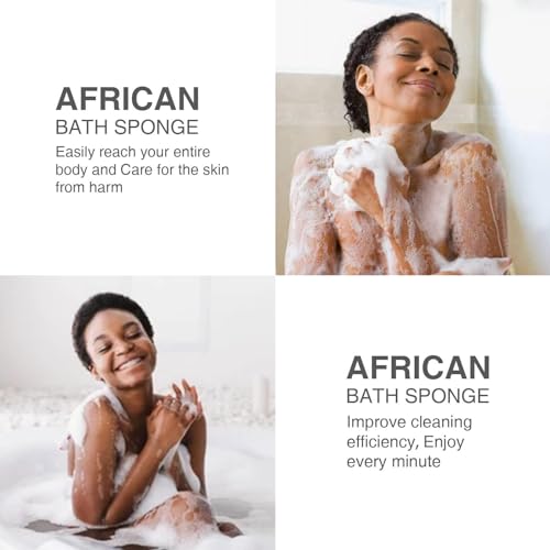 African Net Bath Sponge Set - Exfoliating Body Scrubber (3 Colors)