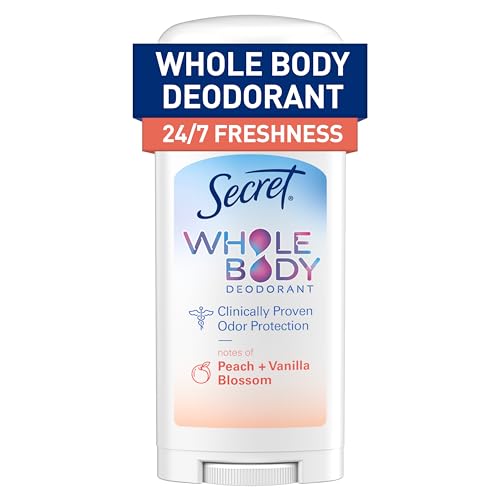 Secret Whole Body Deodorant Stick for Women Peach & Vanilla Blossom 2.4 oz