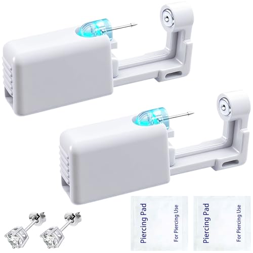SLVIEKAE Painless Ear Piercing Gun Kit with 3mm 4mm 5mm Earrings