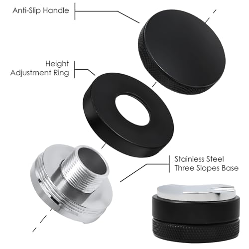 51mm Adjustable Coffee Tamper & Distributor - Stainless Steel Espresso Tool