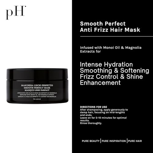 pH PURE HAIR Smooth Perfect Anti-Frizz Hair Mask Treatment - 6.76 Fl Oz
