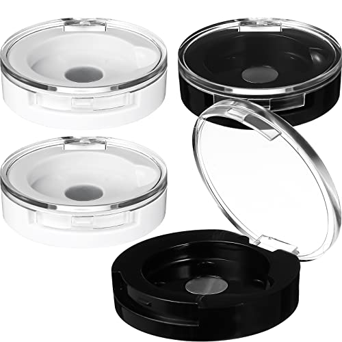 FRCOLOR 4-Pack Empty Magnetic Eyeshadow Palette - Round Refillable Case