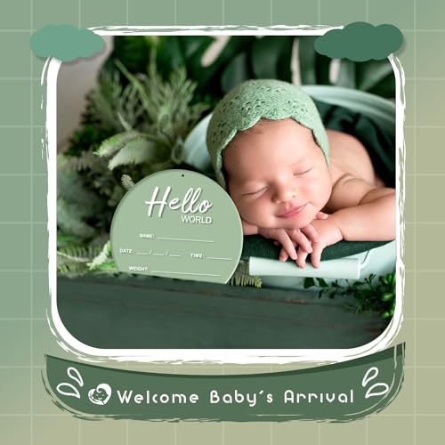 Hello World Baby Announcement Sign - 6.7 Inch Acrylic Keepsake