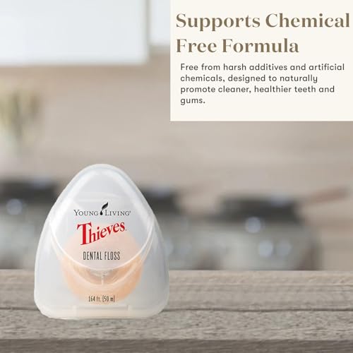 Young Living Thieves Dental Floss 164 ft Pack of 2 Natural Waxed Oral Care