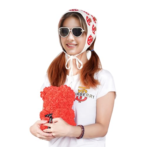 Hoyuwak Crochet Mushroom Bandana Headband for Women & Girls