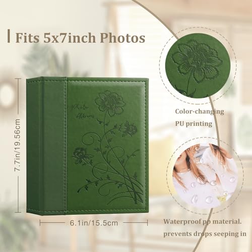 Artmag 5x7 Photo Album - Leather Cover, Holds 50 Photos