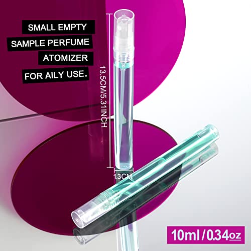 Teenitor 20-Pack 10ml Refillable Travel Perfume Spray Bottles