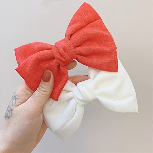 Riccioofy French Hair Bow Clips - 6pcs Barrette Accessories