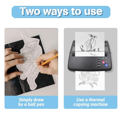 ComboFix 50 Sheets Tattoo Transfer Paper for Tattooing - Thermal Stencil Sheets Bulk