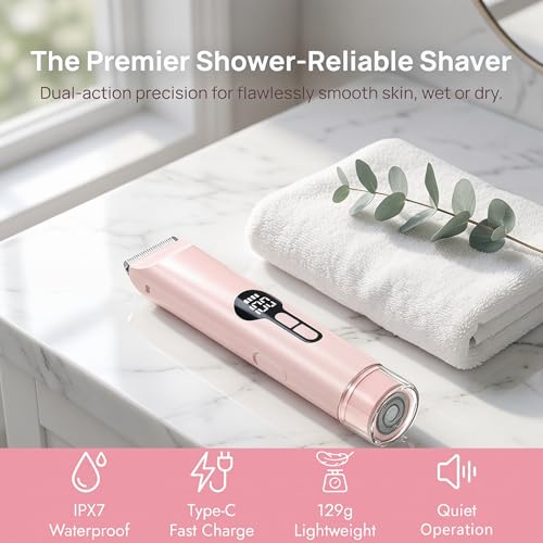 Nursetek 2-in-1 Electric Bikini Trimmer & Facial Shaver - Waterproof