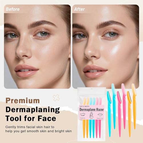 VEGITERIA Dermaplane Razor Kit for Women - Eyebrow & Facial Hair Remover