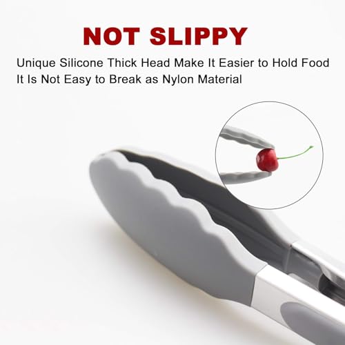 Silicone Kitchen Tongs Set - 9" & 12" Heat Resistant, Non-Stick Safe