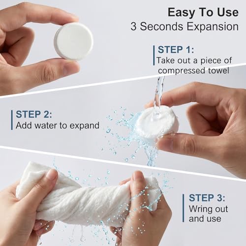 MEIBK Disposable Face Towels - Portable Compressed Towels (80 PCS)
