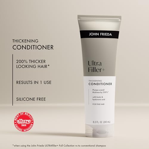 John Frieda ULTRAfiller+ Thickening Conditioner with Biotin, 8.3 fl oz - Volumizing for Fine Hair